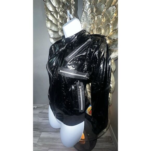 Rare LMFAO Sorry For Party Rockin Patent jacket Grunge, Rock, Metal,small - Picture 11 of 16